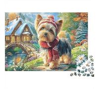 Yorkshire Terrier 1000 Pieces Jigsaw Puzzles Engaging Educational Games Yorkie by Cottage Jigsaw Puzzle Unique Puzzle Gift for Adults & Families 38x26cm/1000pcs