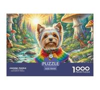 Yorkshire Terrier 1000 Pieces Jigsaw Puzzles For Adults Educational Games Stress Relieving Entertainment Cultivate The Spirit of Teamwork for Men, Women, Elders, Seniors 70x50cm/1000pcs