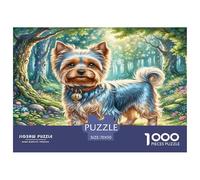 Yorkshire Terrier 1000 Pieces Jigsaws for Adults Art Colorful DIY Craft Birthday Gifts for Women And Man Challenge High Difficulty 70x50cm/1000pcs