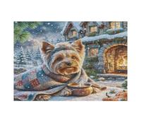 Yorkshire Terrier 300 Piece Jigsaw Puzzle for Adults Cute Pet Animals Jigsaw Home Studio Decor Stress Relief Challenge Perfect Holiday Present Relaxation Tool 300 PCS