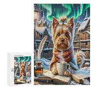 Yorkshire Terrier 300Pc Jigsaw Puzzles Suitable Adults Children Cute Pet Animals Jigsaws Festive Gathering Family Bonding Whimsical Design Great Gift Loved Ones 300 PCS