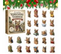 Yorkshire Terrier Advent Calendar 2026, 24 Day Christmas Dog Ornament | 24 Countdown Acrylic Mini 2D Dog Ornaments for Christmas Tree Decoration,Home Festival Decoration,Unique Gifts for Dog Lovers