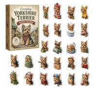 Yorkshire Terrier Advent Calendar, Acrylic Cozy Fall Yorkshire Terrier 2026 | 24 Day Christmas Countdown Calendar, Cute Yorkie Pendants for Dog Lovers, Christmas Tree Decoration, Seasonal Gifting