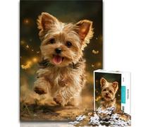 Yorkshire Terrier Baby Adult Jigsaws 1000 Pieces Difficult,Help The Brain Exercise Addictive Toys to Cultivate Patience Great Gift 38x26cm