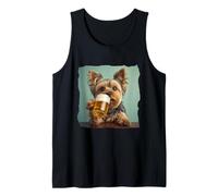Yorkshire Terrier Beer Funny Dog Drinking Meme Mom Dad Tank Top