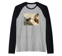 Yorkshire Terrier Biting God's Hand Funny Yorkshire Terrier Raglan Baseball Tee