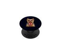 Yorkshire Terrier British Flag Sunglasses UK Dog Pride PopSockets Adhesive PopGrip