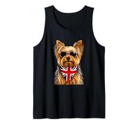 Yorkshire Terrier British Flag Sunglasses UK Dog Pride Tank Top
