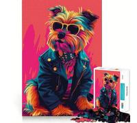 Yorkshire Terrier Chic 1000 Piece Jigsaws for Adults Mind Train Fun Premium Laser Cut Quality Relaxing Indoor Group Activity (50x75cm)