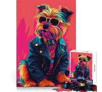 Yorkshire Terrier Chic 1000 Piece Jigsaws for Adults Puzzle Improve Memory Happy Idle Time Laser Cut Art Xmas Gift (38x52cm)