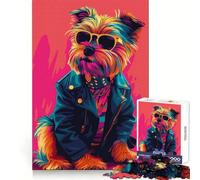 Yorkshire Terrier Chic for Adults 1000 Piece Jigsaw Puzzle Sharp Recall Calm Recreation Uniform Cut Festive Present (38x26cm)