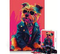 Yorkshire Terrier Chic Jigsaw 1000 Pieces for Teenagers Thinking Skill Mindful Escape Neat Edges (50x75cm)