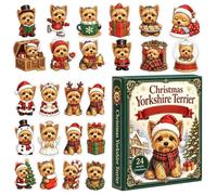 Yorkshire Terrier Christmas Calendars 2026, 24 Days Dog Countdown Calendar | Holiday Countdown Calendars Pendant for Party Holidays Wall Window Tree Backpack Car Rearview Mirror