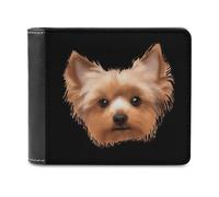 Yorkshire Terrier Cute Yorkie Dog Slim Bifold Wallet Minimalist Wallets Pouch with Card Slots for Men Women