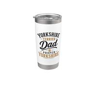 Yorkshire Terrier Dad Proper Yorkshire Funny Dog Dad Stainless Steel Insulated Tumbler