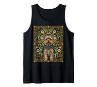 Yorkshire Terrier Dog Arts Crafts Floral Design Tank Top