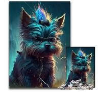 Yorkshire Terrier Dog Jigsaws 1000 Pieces for Adults Puzzles for Adults Intricate Design for Teenagers DIY Decor And BrainBoosting Fun 1000 PCS(75x50cm)