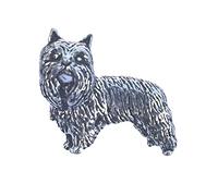 Yorkshire Terrier Dog Pewter Lapel Pin Badge, Animals Nature, Hand Made in The UK With Gift Bag And Button Badge