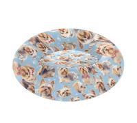 Yorkshire Terrier Dogs Chic Blue Pet Dog Beds Warm & Soft fluffier Kitten Beds for Small Size Pets Sleeping