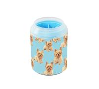 Yorkshire Terrier Dogs Chic Blue Reusable Paw Cleaner Cup Silicone Brush Soft Pets Feet Cleaning Kit for Small Medium Large Breed Dogs/Cats