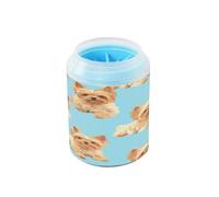 Yorkshire Terrier Dogs Chic Blue Reusable Pet Foot Cleaner with Soft Silicone Brush Pets Supplies and Accessories for Medium to Large Dogs