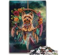 Yorkshire Terrier Dream Catcher Jigsaws Puzzles 2000 Pieces for Teenagers Gifts,Quiz Game Wall Decoration Unique Birthday And Xmas Gifts (70X100cm)