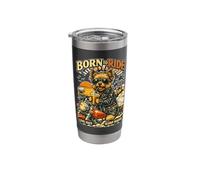 Yorkshire Terrier Drinking ice Coffee on a Motorbike DIGOR Stainless Steel Insulated Tumbler