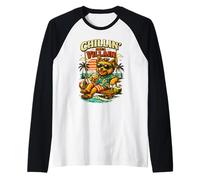 Yorkshire Terrier Drinking ice Coffee on a Swing DIGOR Raglan Baseball Tee