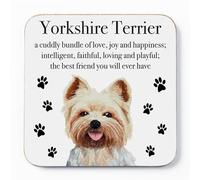 Yorkshire Terrier Drinks Coaster - Yorkshire Terrier Gift For Men, Women - Fun Birthday Gift For Dog Lovers - Present For Friends, Colleagues, Family - Small Gift Idea - Drinks Coaster - Iconic