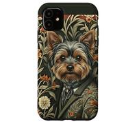 Yorkshire Terrier Gentleman Vintage Floral Style Case for iPhone 11
