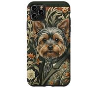 Yorkshire Terrier Gentleman Vintage Floral Style Case for iPhone 11 Pro Max