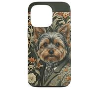 Yorkshire Terrier Gentleman Vintage Floral Style Case for iPhone 13 Pro