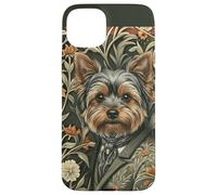 Yorkshire Terrier Gentleman Vintage Floral Style Case for iPhone 15 Plus