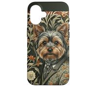 Yorkshire Terrier Gentleman Vintage Floral Style Case for iPhone 16