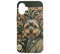 Yorkshire Terrier Gentleman Vintage Floral Style Case for iPhone 16 Plus