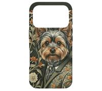 Yorkshire Terrier Gentleman Vintage Floral Style Case for iPhone 17 Pro