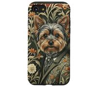 Yorkshire Terrier Gentleman Vintage Floral Style Case for iPhone SE (2020) / 7/8