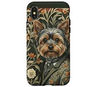 Yorkshire Terrier Gentleman Vintage Floral Style Case for iPhone X/XS