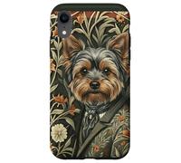Yorkshire Terrier Gentleman Vintage Floral Style Case for iPhone XR