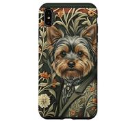 Yorkshire Terrier Gentleman Vintage Floral Style Case for iPhone XS Max