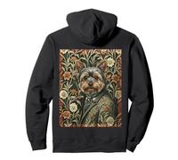 Yorkshire Terrier Gentleman Vintage Floral Style Pullover Hoodie