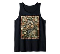 Yorkshire Terrier Gentleman Vintage Floral Style Tank Top