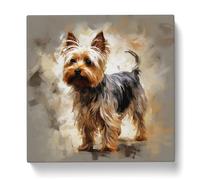 Yorkshire Terrier Gestural Art No.3 Canvas Print for Living Room Bedroom Home Office Décor, Wall Art Picture Ready to Hang, 20x20 Inch (50x50 cm)
