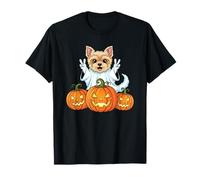 Yorkshire Terrier Ghost Pumpkin Boo Halloween Mens Womens T-Shirt