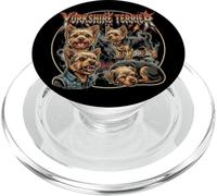 Yorkshire Terrier Guard Dog 80s Rock Music Rock Star PopSockets PopGrip for MagSafe