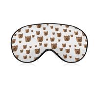 Yorkshire Terrier Head Sleep Mask with Adjustable Strap for Sleeping Block Light Eye Sleep Shade Cover One Size