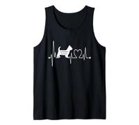Yorkshire Terrier Heartbeat EKG Dog Lifeline Owner Tank Top