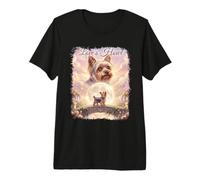 Yorkshire Terrier Howling to The Moon Meme 90s Dogs Romance Premium T-Shirt