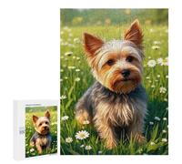 Yorkshire Terrier in a Sunny Garden 500 Piece Puzzle - Engaging Puzzle for Dog Enthusiasts, Adorable Yorkie Portrait, Finished Size 21 x 15 Inches