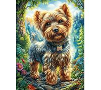 Yorkshire Terrier in Flowers 1000 Piece Pack Classic Jigsaw Puzzle Couple Puzzle Partners Ultra Difficult Wall Decor Easter New Year Creativity & Gift Giving 1000 PCS